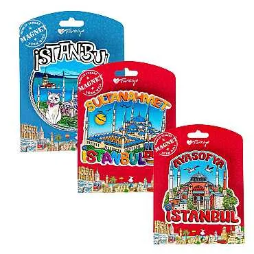 İstanbul Temalı Kartonetli Uv Polyester Magnet - 2