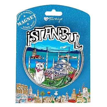 İstanbul Temalı Kartonetli Uv Polyester Magnet - 3