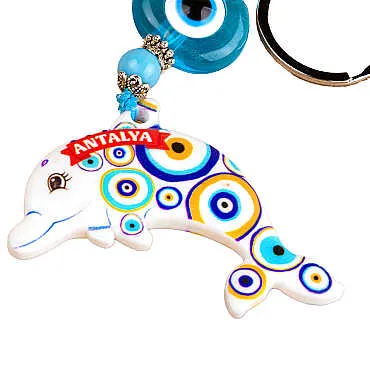Antalya Temalı Nazar Kedi Polyester Anahtarlık - Standart - 2