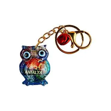 Antalya Temalı Şeffaf Polyester Anahtarlık Golden Collectıon - 5