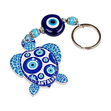 Antalya Temalı Nazar Caretta Polyester Anahtarlık - 5