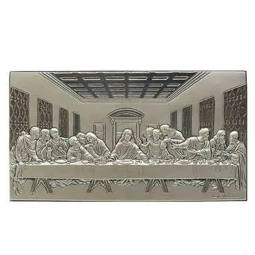 Toptan Gümüş Hz. İsa'nın Son Yemeği İkonası (90 x 160 mm)