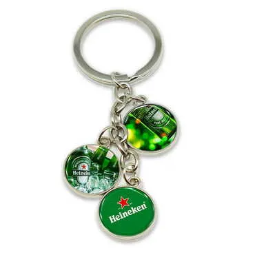 Promotional Metal Keychain With 3 Charms - Round 40x90 mm - Standart - 2