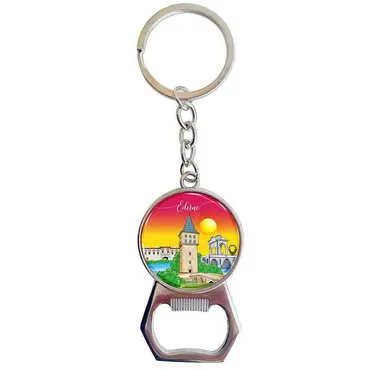 City Themed Metal Keychain With Opener 35x120 mm - Standart - 4