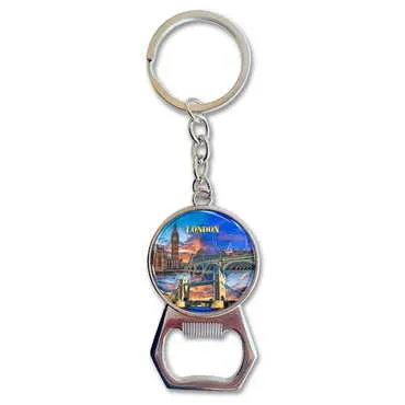 City Themed Metal Keychain With Opener 35x120 mm - Standart - 5