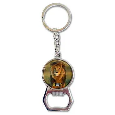 Zoo Themed Metal Keychain With Opener 35x120 mm
