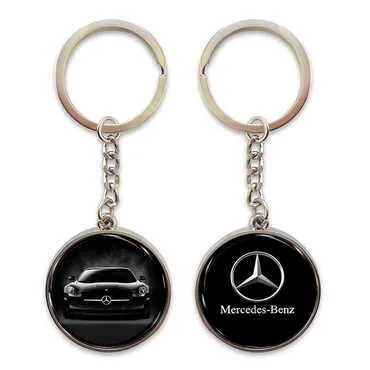 Promotional Metal Double Face Round Keychain 40x95 mm - Standart - 2