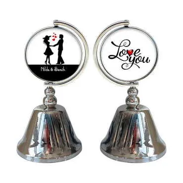 Family Themed Collectible Souvenir Metal Bell 44x90 mm