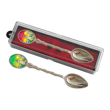 City Themed Collectible Souvenir Metal Tea Spon With Giftbox 25x130 mm