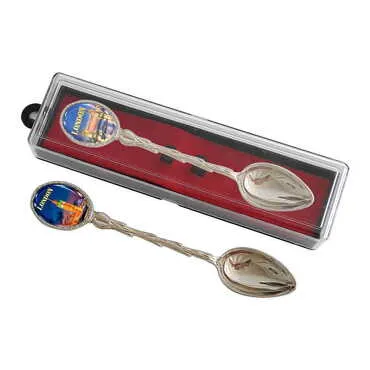 City Themed Collectible Souvenir Metal Tea Spon With Giftbox 25x130 mm - Standart - 2