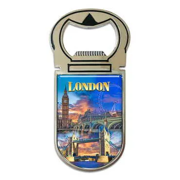 Toptan Londra Temalı Myros Metal Açacak Magnet 40x90 mm - Standart - 3