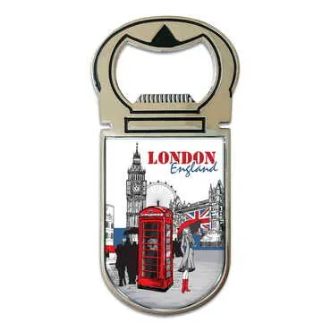 Toptan Londra Temalı Myros Metal Açacak Magnet 40x90 mm - Standart - 4