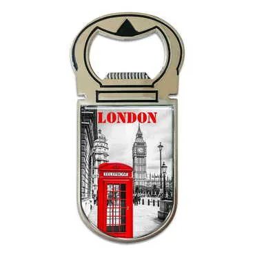Toptan Londra Temalı Myros Metal Açacak Magnet 40x90 mm - Standart - 5