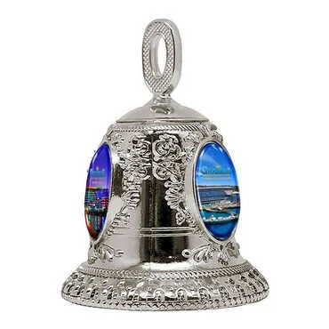 Hotel Themed Collectible Souvenir Metal Bell - Golden Color 45x60 mm