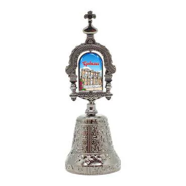 Museum Themed Collectible Souvenir Double Face Spinner Metal Bell - Golden Color