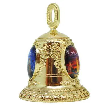 Toptan Şehre Özel Myros Metal Altın Renk Çan 50x135 mm
