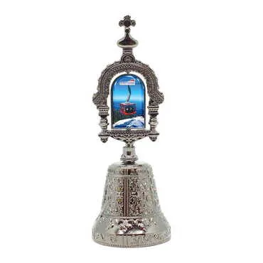 Cable Card Themed Collectible Souvenir Double Face Spinner Metal Bell - Golden Color