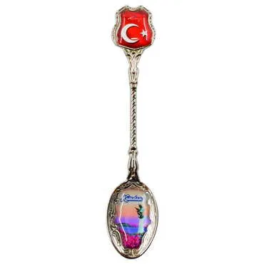 Toptan Kuşadası Temalı Myros Metal Çay Hatıra Kaşık 25x130 mm - Standart - 2