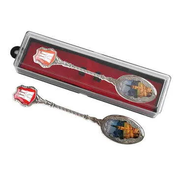 Customazible Collectible Souvenir Metal Tea Spon With Giftbox