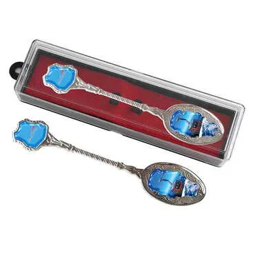 Cable Card Themed Collectible Souvenir Metal Tea Spon With Giftbox