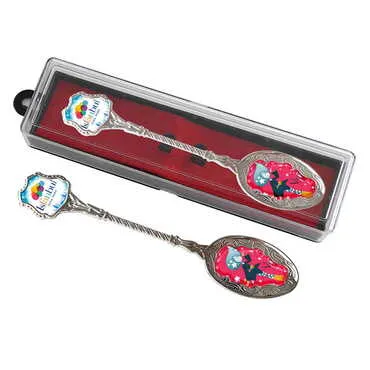Theme Park Themed Collectible Souvenir Metal Tea Spon With Giftbox