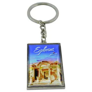 Toptan Efes Temalı Myros Metal Dikdörtgen Anahtarlık 30x100 mm - 2