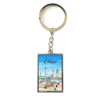 City Themed Metal Rectangle Keychain 30x100 mm - Standart - 2
