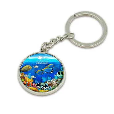 Toptan Aquapark Temalı Myros Metal Yuvarlak Anahtarlık 35x90 mm