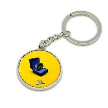 Promotional Metal Round Keychain 35x90 mm - Standart - 4