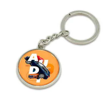 Promotional Metal Round Keychain 35x90 mm - Standart - 9
