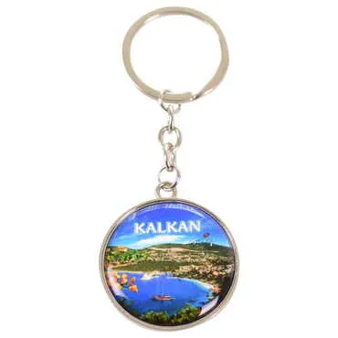Toptan Şehre Özel Myros Metal Yuvarlak Anahtarlık 35x90 mm