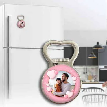 Sweetheart Themed Metal Magnetic Small Round Opener 38x60 mm - Standart