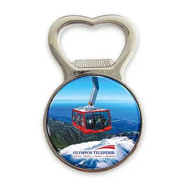 Cable Card Themed Metal Magnetic Small Round Opener 38x60 mm - Standart