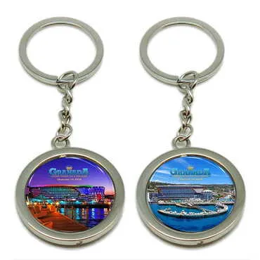 Hotel Themed Metal Spinner Keychain 38x100 mm