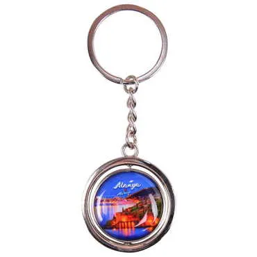 City Themed Metal Spinner Keychain 38x100 mm - Standart - 2