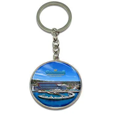 Hotel Themed Metal Round Keychain 40x100 mm