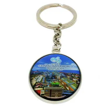 Hotel Themed Metal Round Keychain 40x100 mm - Standart - 2