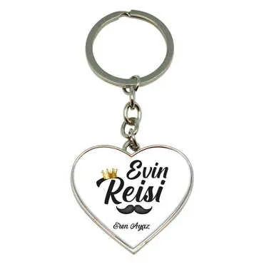 Sweetheart Themed Metal Heart Keychain 40x90 mm - 2