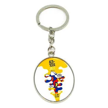 Promotional Metal Oval Keychain 35x105 mm - Standart - 12