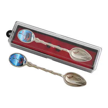 Cable Card Themed Collectible Souvenir Metal Tea Spon With Giftbox 25x130 mm