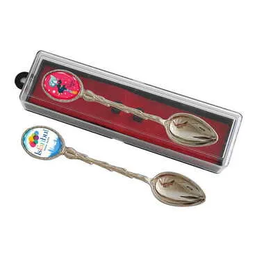 Toptan Tema Park Temalı Myros Metal Hatıra Kaşık 25x130 mm