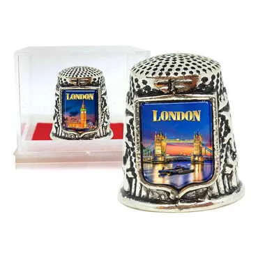 City Themed Collectible Souvenir Thimble With Gift Box - Shield Shape 20x25 mm - Standart - 2