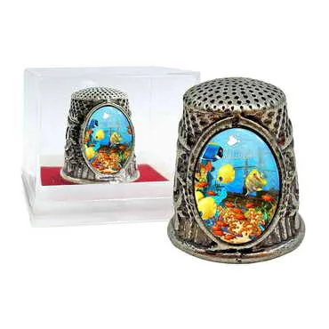 Toptan Aquapark Temalı Myros Metal Oval Yüksük 20x25 mm