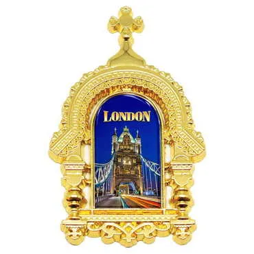 City Themed Metal Orthodox Magnet 45x75 mm