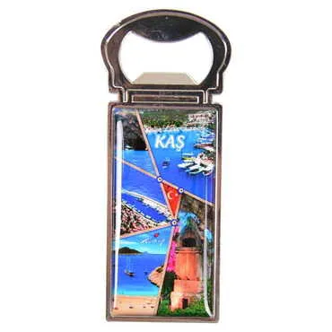 Kas Themed Metal Rectangle Magnetic Opener 33x90 mm