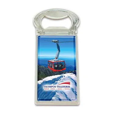 Cable Card Themed Metal Rectangle Magnetic Opener 33x90 mm - Standart