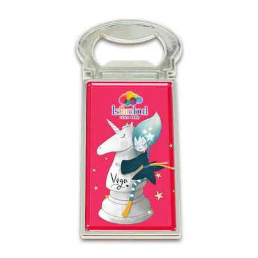 Theme Park Themed Metal Rectangle Magnetic Opener 33x90 mm