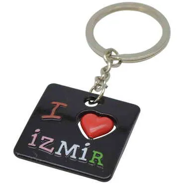 Izmir Themed Metal Keychain