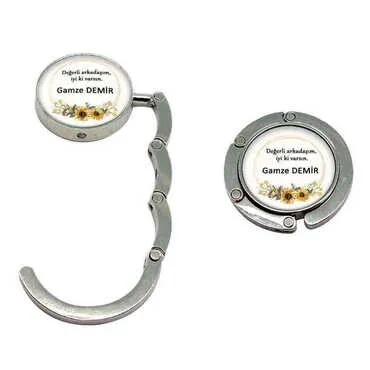Friend Themed Metal Folding Purse Hook For Table 45 mm