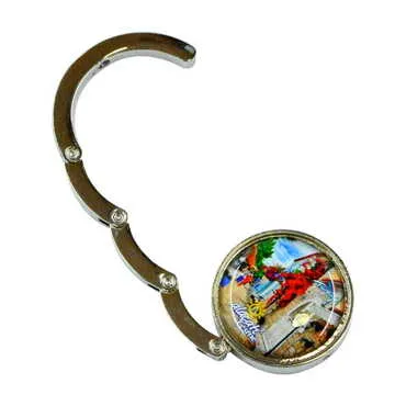 City Themed Metal Folding Purse Hook For Table 45 mm - Standart - 4